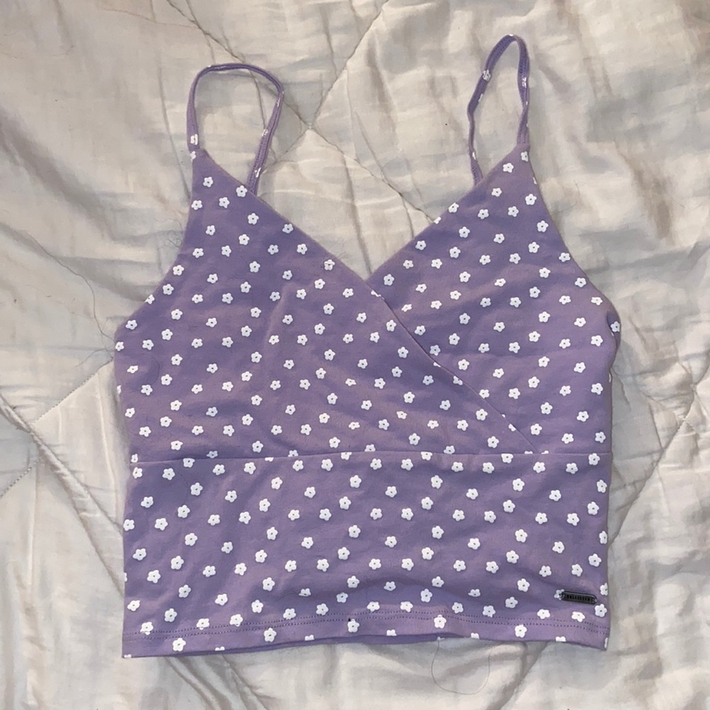 Hollister: purple crop tank top